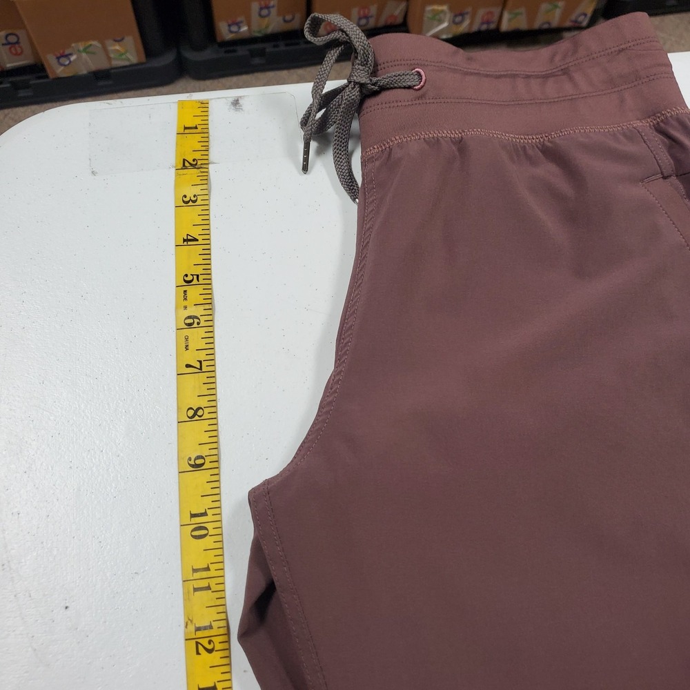 Free Fly Mens Pull On Drawstring Jogger Pants Size S Brown Athletic Zip Pockets - Picture 6 of 9